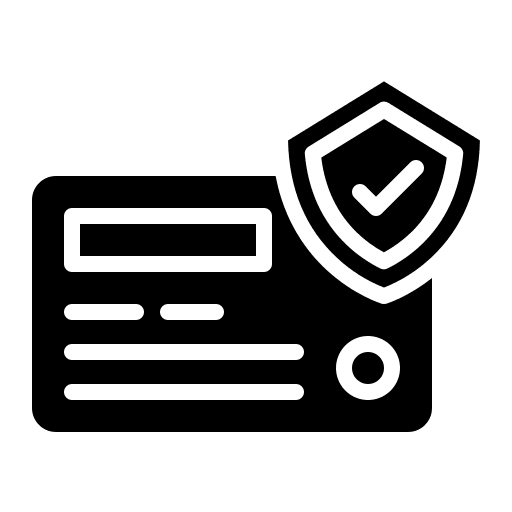 Card document payment insurance icon Card document payment insurance icon