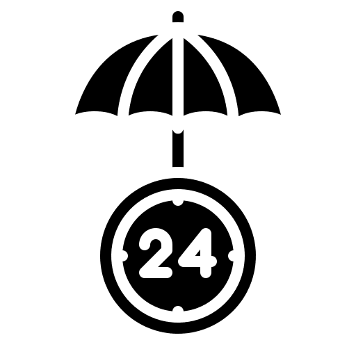 Protection protective support clock icon Protection protective support clock icon