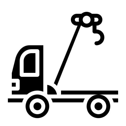 Tow truck security construction help icon Tow truck security construction help icon