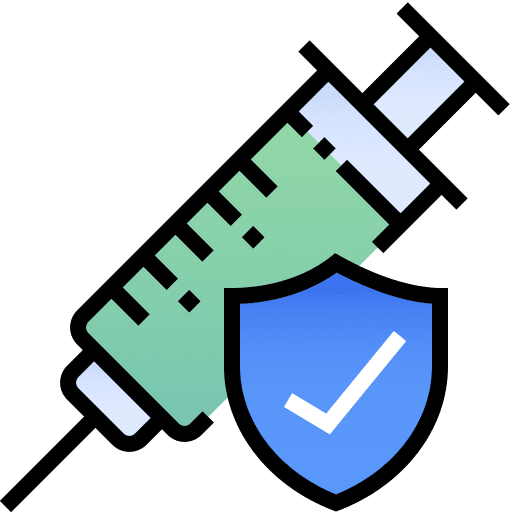 Vaccination healthcare and medical syringe medicine icon