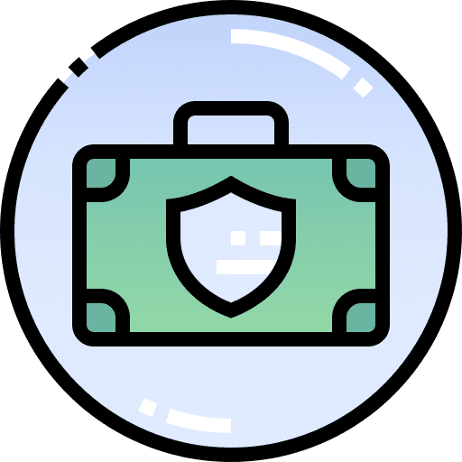 Insurance protect holiday vacation icon Insurance protect holiday vacation icon