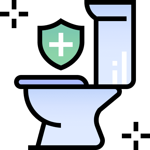 Toilet protection bathroom clean icon