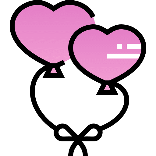 Balloon love ribbon balloon icon Balloon love ribbon balloon icon