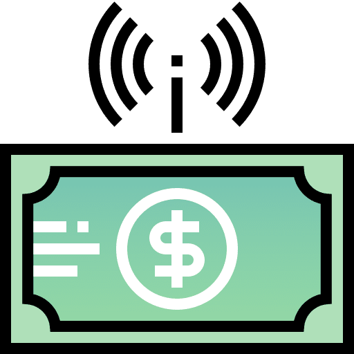 Cashless online money cash icon Cashless online money cash icon