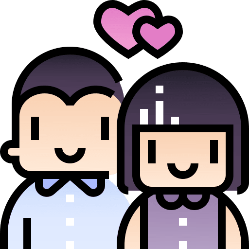 Couple bride and groom lover love icon