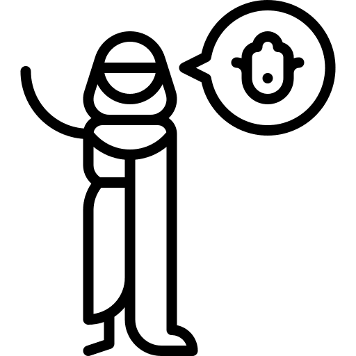 Jainism cultures faith woman icon