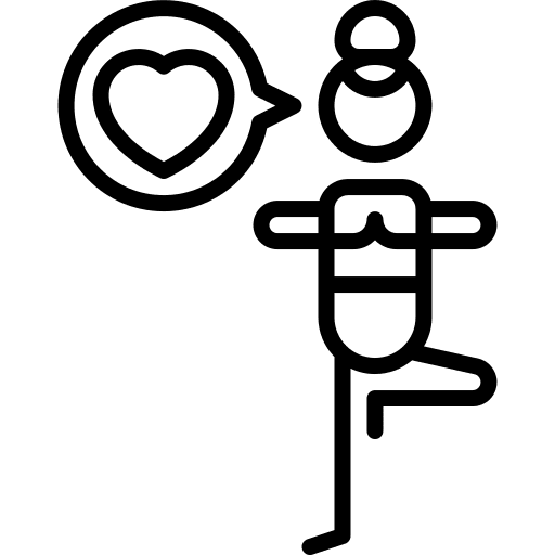 Love symbol wellness caucasian icon