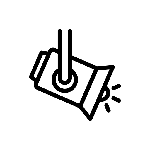 Spotlights concert cinema lighting icon