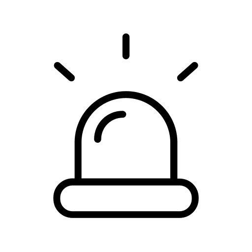 Siren emergency warning alert icon