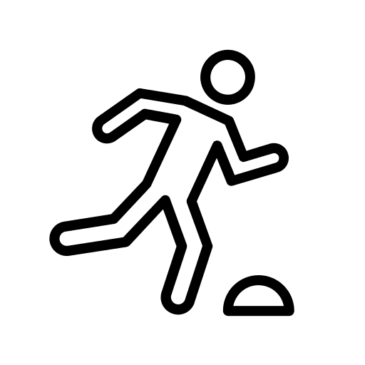 Stumble stumbling warning danger symbol icon