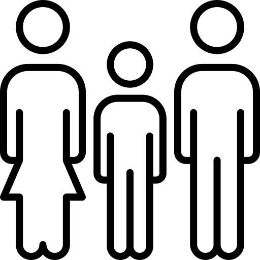 Family young kid people icon