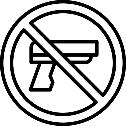 No weapons prohibition signaling pacifism icon
