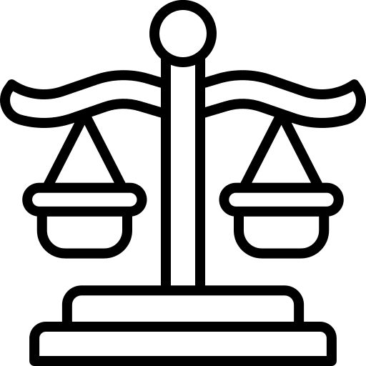 Scale justice balance equal icon Scale justice balance equal icon