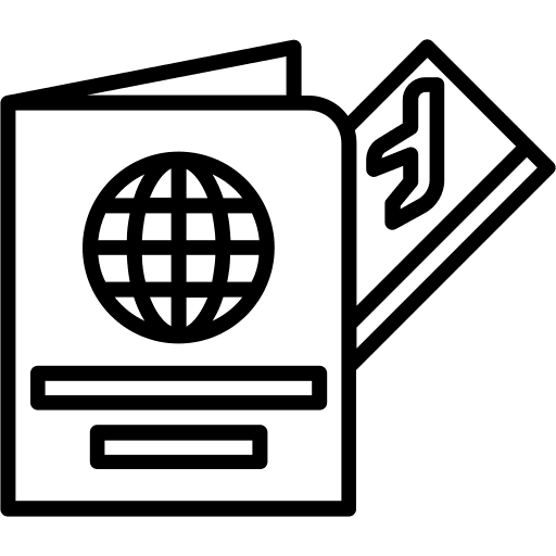 Visa document passport identity icon Visa document passport identity icon