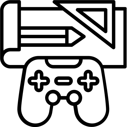 Blueprint game development design ruler icon