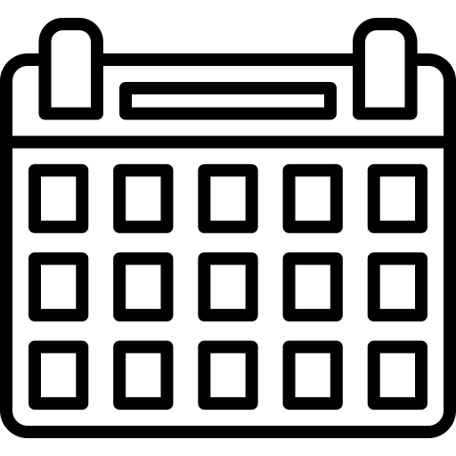 Calendar years administration time and date icon Calendar years administration time and date icon