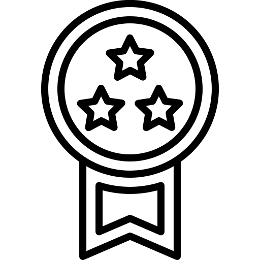 Award winner medal certification icon