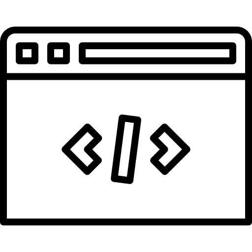 Coding developer seo and web coding icon