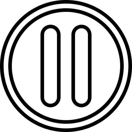 Pause player control multimedia icon