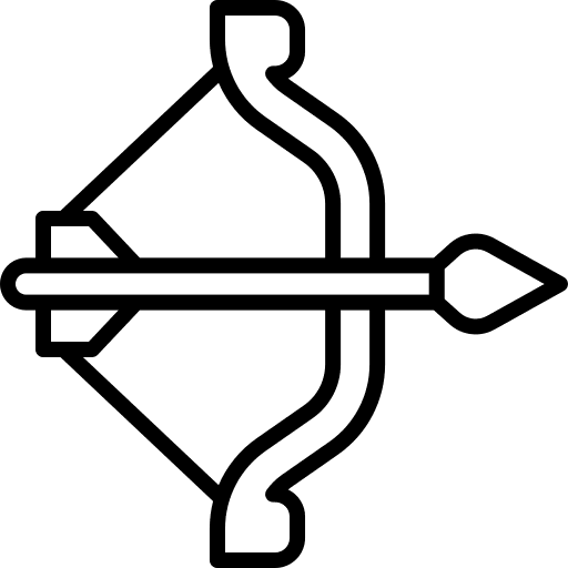 Archer arrow sports and competition objective icon Archer arrow sports and competition objective icon