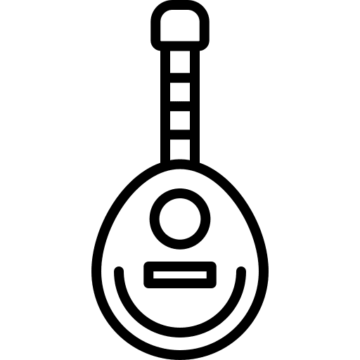 Bouzouki folk music and multimedia bouzouki icon Bouzouki folk music and multimedia bouzouki icon