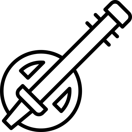 Banjo string instrument folk musical instrument icon Banjo string instrument folk musical instrument icon