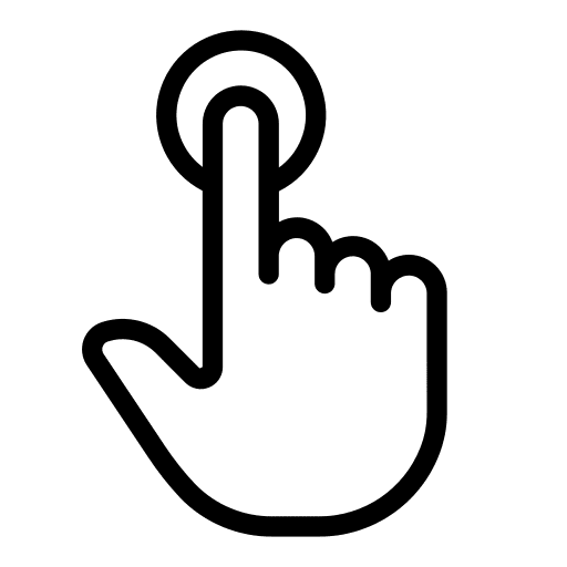 Click hands and gestures hand click icon