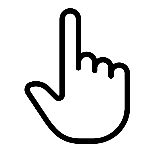 Click one hands and gestures cursor icon