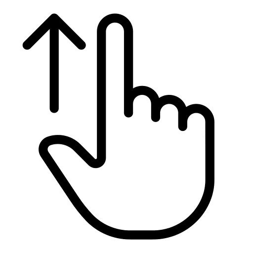 Swipe drag fingers cursor icon