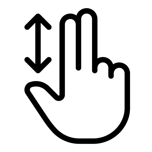 Swipe finger right arrow icon