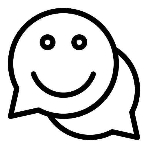 Emoticon speech bubble symbol chat icon