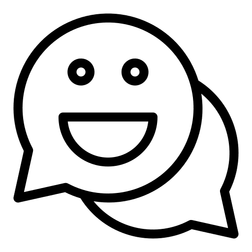 Emoticon talk speech bubble communications icon