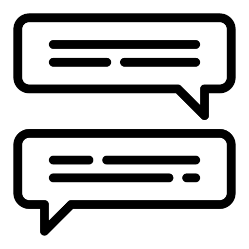 Chat message topics communications icon Chat message topics communications icon