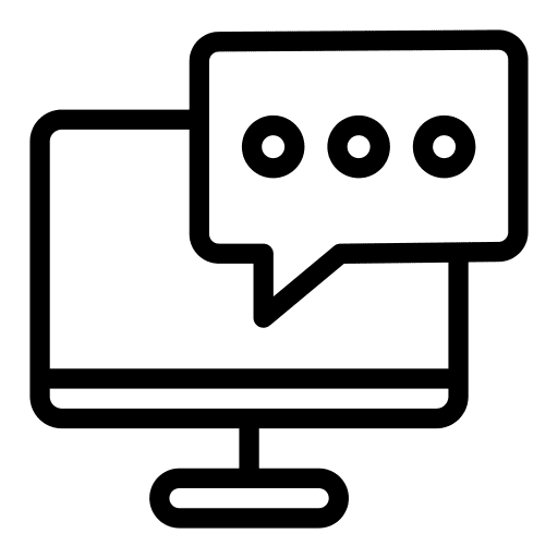 Communication computer screen chat icon Communication computer screen chat icon
