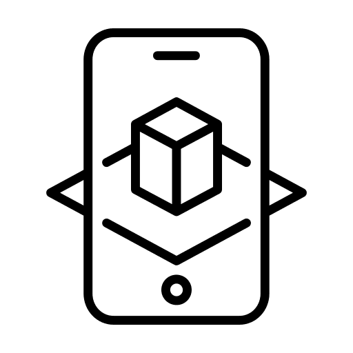 Augmented reality mobile phone cellphone electronics icon Augmented reality mobile phone cellphone electronics icon