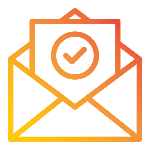 Approve email check sign done icon Approve email check sign done icon