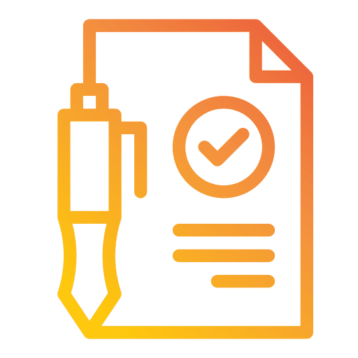 Approve file check pen icon