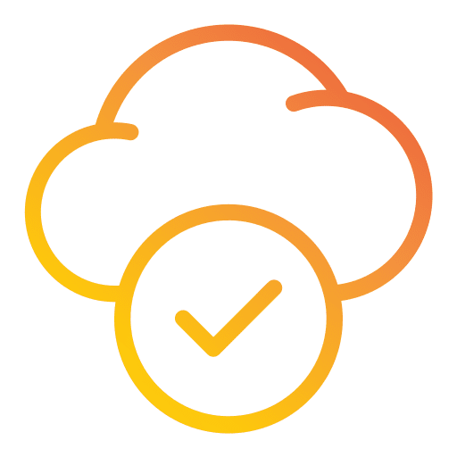 Cloud done ui seo and web icon Cloud done ui seo and web icon
