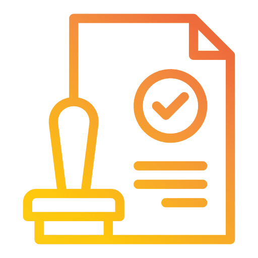 File stamp document approved icon