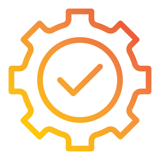 Setting approval done tick icon Setting approval done tick icon
