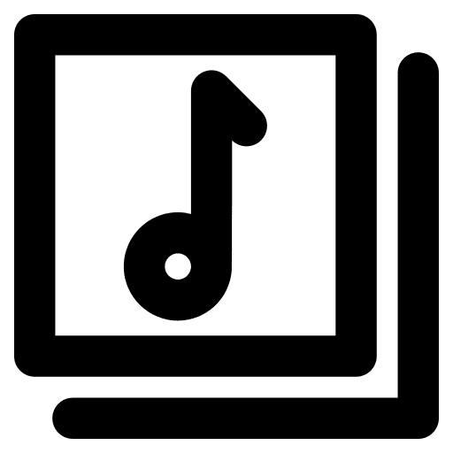 Library interface music music note icon
