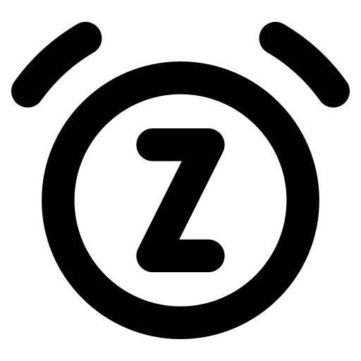 Snooze ui sleep alarm icon