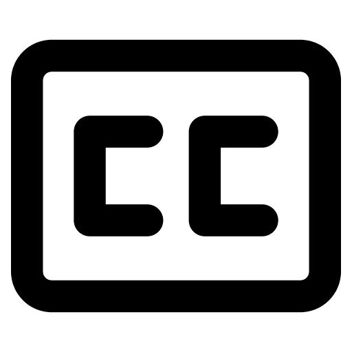 Subtitled screen ui translation icon Subtitled screen ui translation icon
