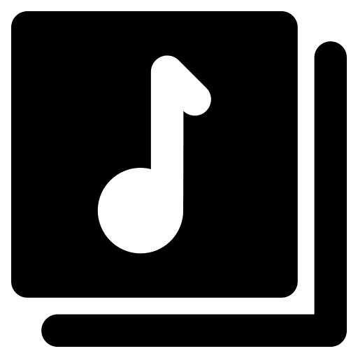 Library multimedia option music video icon