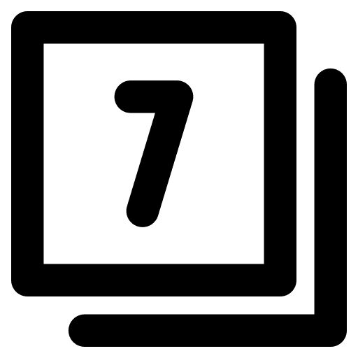 Seven number shapes and symbols symbols icon Seven number shapes and symbols symbols icon