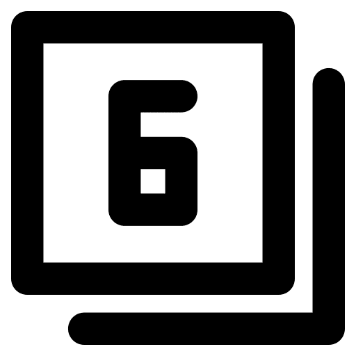 Six six buttons shapes and symbols icon