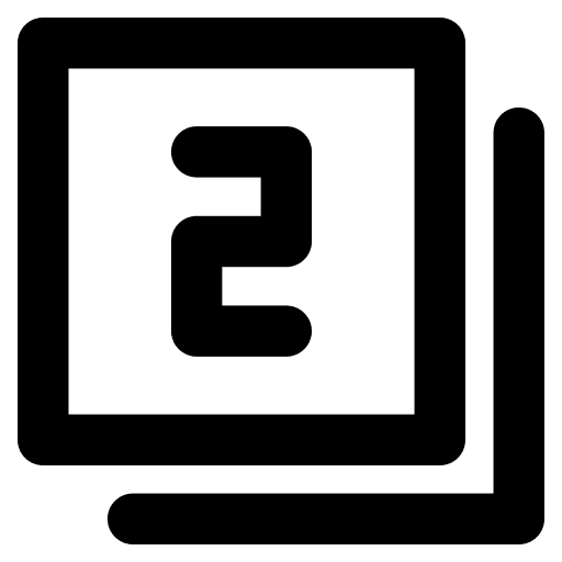 Two interface maths counting icon