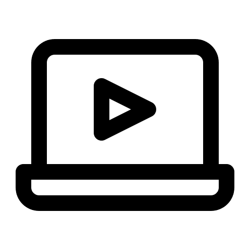 Video player music and multimedia entertainment laptop icon Video player music and multimedia entertainment laptop icon