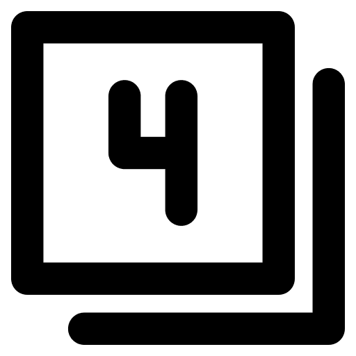 Four fourth symbols interface icon Four fourth symbols interface icon