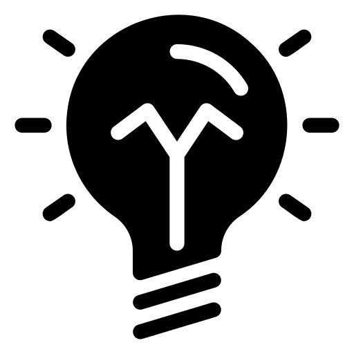 Idea electricity light bulb lamp icon